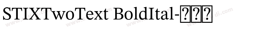 STIXTwoText BoldItal字体转换